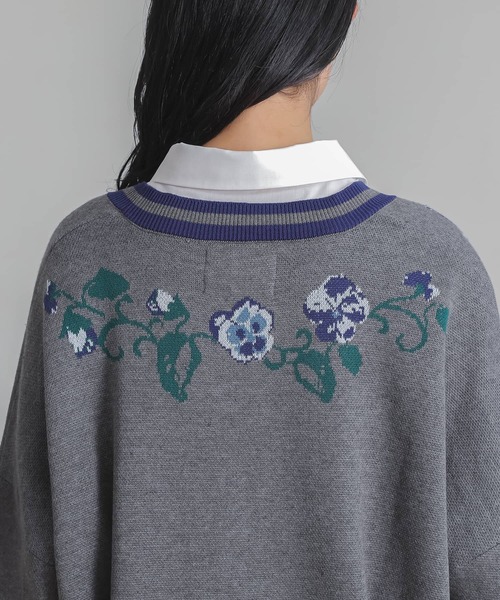 somari imagination(ソマリ イマジネーション)の「『花柄ジャカードニットカーディガン』(カーディガン/ボレロ・レディース・ライトベージュ・FREE)」の14枚目の写真