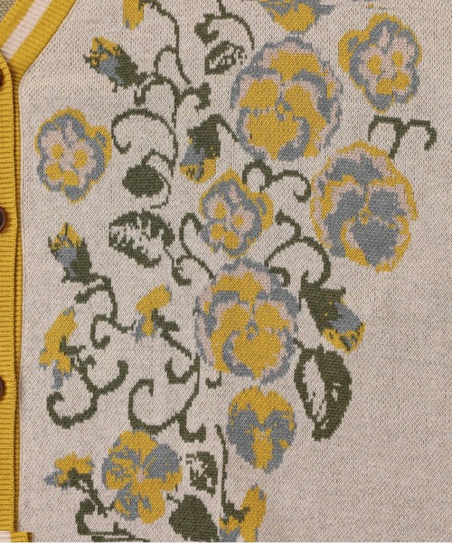 somari imagination(ソマリ イマジネーション)の「『花柄ジャカードニットカーディガン』(カーディガン/ボレロ・レディース・ライトベージュ・FREE)」の5枚目の写真