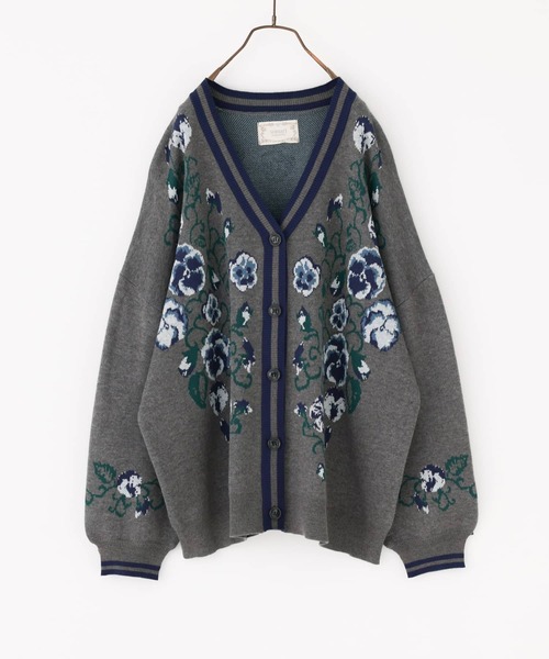 somari imagination(ソマリ イマジネーション)の「『花柄ジャカードニットカーディガン』(カーディガン/ボレロ・レディース・ライトベージュ・FREE)」の2枚目の写真