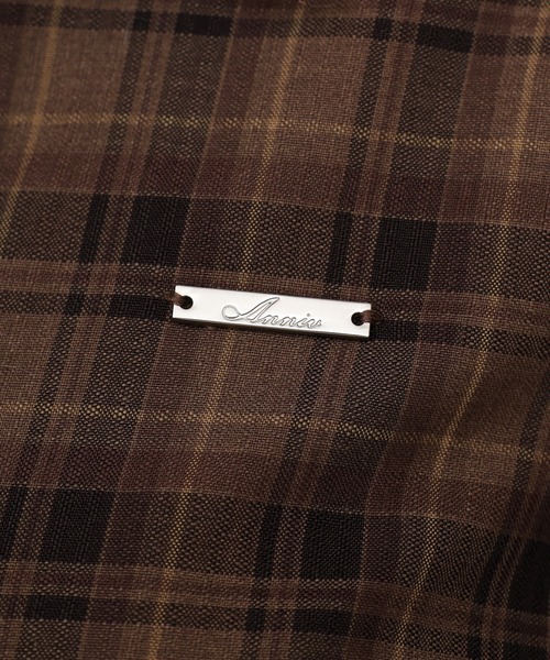 ROYAL PARTY（ロイヤルパーティー）の「ネクタイ付チェックシャツ（シャツ/ブラウス・レディース・ネイビー/カーキ/ブラウン・FREE）」の9枚目の写真