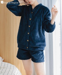 fran de lingerie | もこもこ ルームウェア ショートパンツ レディース 冬 あったか パジャマ モコモコ 着る毛布「メモリーフリース」(ルームウェア/パジャマ)