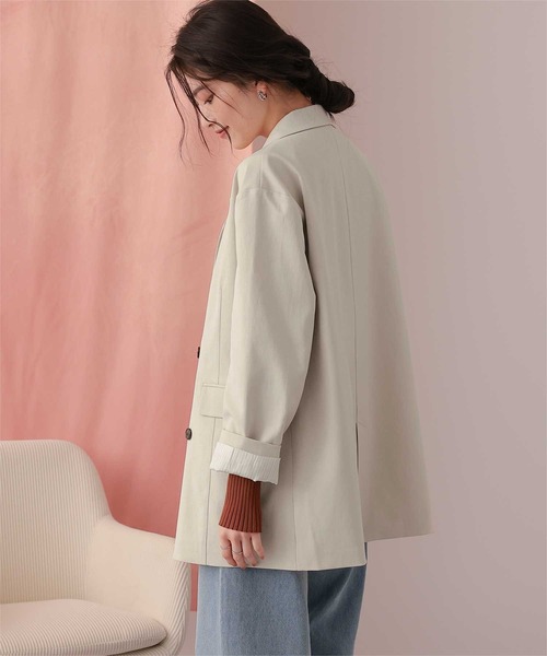 titivate（ティティベイト）の「ダブルテーラードジャケット（テーラードジャケット・レディース・ライトベージュ/ブラック/ネイビー/ブラウン・L/M/S）」の17枚目の写真