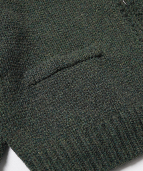 FRIZMWORKS(フリズムワークス)の「HEAVY COWICHAN ZIP UP CARDIGAN _ FOREST GREEN(カーディガン/ボレロ・メンズ・その他・LARGE/X-LARGE/SMALL/MEDIUM)」の5枚目の写真