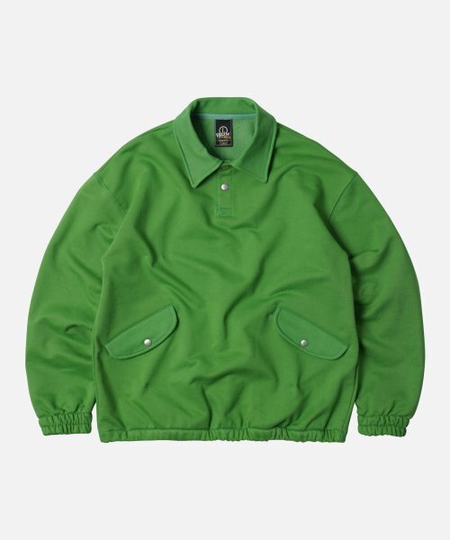 FRIZMWORKS(フリズムワークス)の「BANDING SNAP SWEATSHIRT _ GREEN(スウェット・レディース・その他・MEDIUM/LARGE/X-LARGE)」の1枚目の写真
