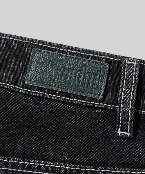 Verdnt（バーダント）の「ウォッシュド切り替えレイヤーワイドデニムパンツ[ブラック]（デニムパンツ・レディース・その他・SMALL/MEDIUM/LARGE）」の6枚目の写真