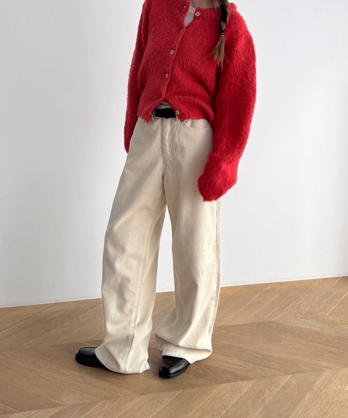 CANAL JEAN(キャナルジーン)の「El mar コーデュロイワイドパンツ(その他パンツ・レディース・クリーム/ブラウン/ベージュ・SMALL/MEDIUM)」の1枚目の写真