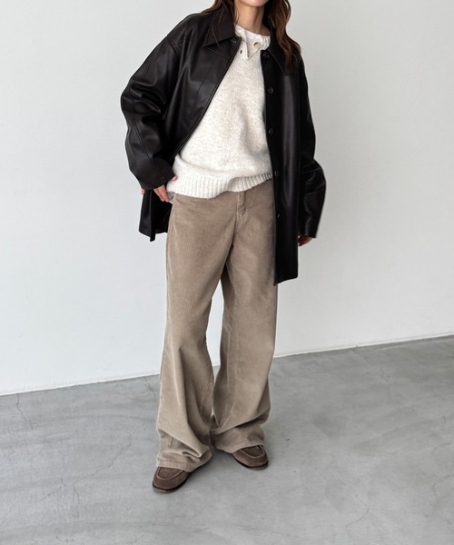 CANAL JEAN(キャナルジーン)の「El mar コーデュロイワイドパンツ(その他パンツ・レディース・クリーム/ブラウン/ベージュ・SMALL/MEDIUM)」の6枚目の写真