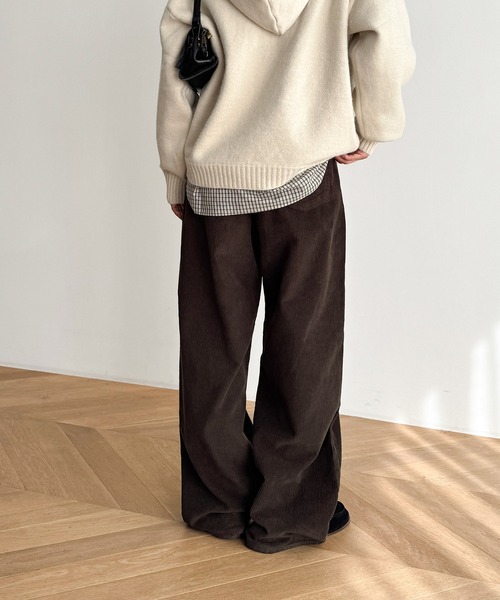 CANAL JEAN(キャナルジーン)の「El mar コーデュロイワイドパンツ(その他パンツ・レディース・クリーム/ブラウン/ベージュ・SMALL/MEDIUM)」の11枚目の写真