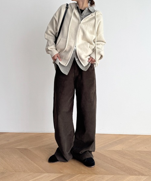 CANAL JEAN(キャナルジーン)の「El mar コーデュロイワイドパンツ(その他パンツ・レディース・クリーム/ブラウン/ベージュ・SMALL/MEDIUM)」の12枚目の写真