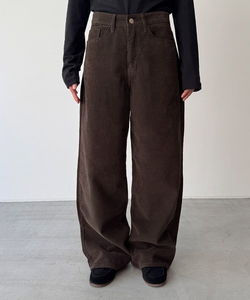 CANAL JEAN(キャナルジーン)の「El mar コーデュロイワイドパンツ(その他パンツ・レディース・クリーム/ブラウン/ベージュ・SMALL/MEDIUM)」の13枚目の写真