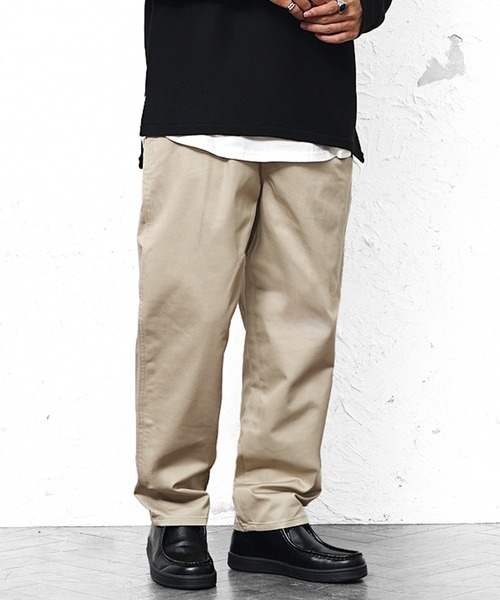 MinoriTY（マイノリティ）の「【MinoriTY】ツイルシェフパンツ（チノパンツ・メンズ・ブラック/カーキ/ベージュ・S/M/L）」の2枚目の写真