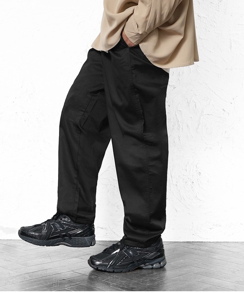 MinoriTY（マイノリティ）の「【MinoriTY】ツイルシェフパンツ（チノパンツ・メンズ・ブラック/カーキ/ベージュ・S/M/L）」の4枚目の写真