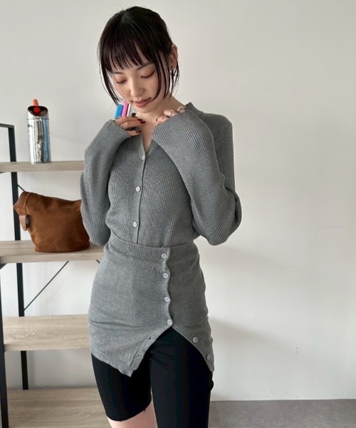 DRWCYS（ドロシーズ）の「ビスチェセットポロトップス（カーディガン/ボレロ・レディース・ブラック/グレー/レッド/アイボリー・FREE）」の13枚目の写真