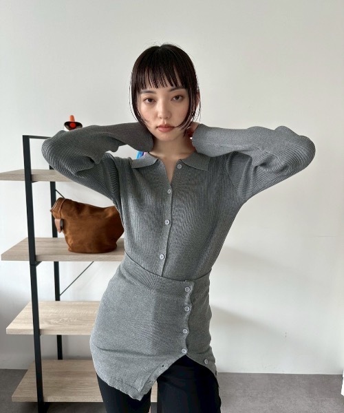 DRWCYS（ドロシーズ）の「ビスチェセットポロトップス（カーディガン/ボレロ・レディース・ブラック/グレー/レッド/アイボリー・FREE）」の11枚目の写真