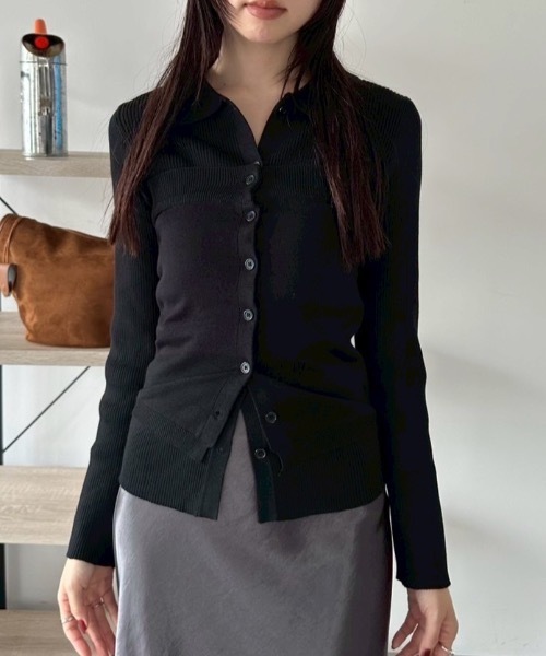 DRWCYS（ドロシーズ）の「ビスチェセットポロトップス（カーディガン/ボレロ・レディース・ブラック/グレー/レッド/アイボリー・FREE）」の17枚目の写真