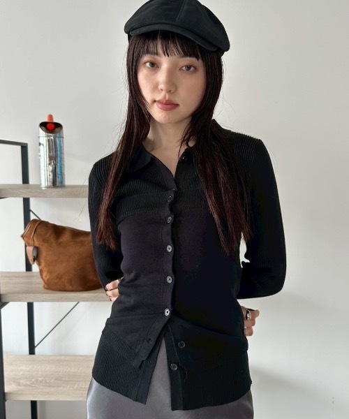 DRWCYS（ドロシーズ）の「ビスチェセットポロトップス（カーディガン/ボレロ・レディース・ブラック/グレー/レッド/アイボリー・FREE）」の16枚目の写真