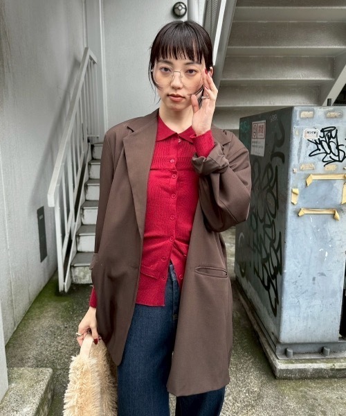 DRWCYS（ドロシーズ）の「ビスチェセットポロトップス（カーディガン/ボレロ・レディース・ブラック/グレー/レッド/アイボリー・FREE）」の22枚目の写真