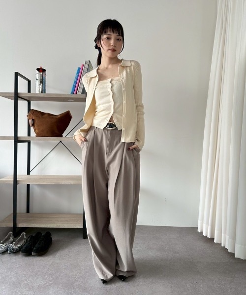 DRWCYS（ドロシーズ）の「ビスチェセットポロトップス（カーディガン/ボレロ・レディース・ブラック/グレー/レッド/アイボリー・FREE）」の10枚目の写真