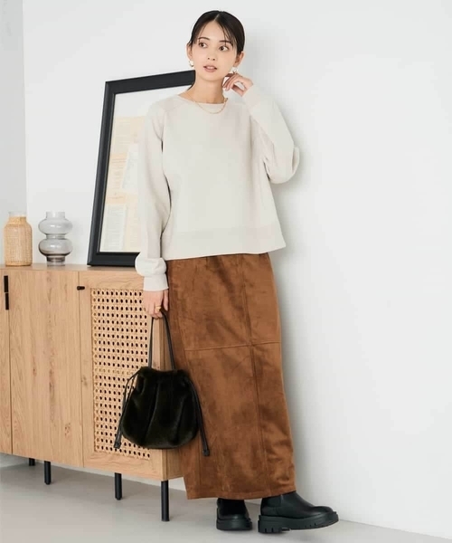 a.v.v（アーヴェヴェ）の「ラメ裏起毛タックスリーブスウェット（スウェット・レディース・グレー系その他/グレー・36/40/38）」の8枚目の写真