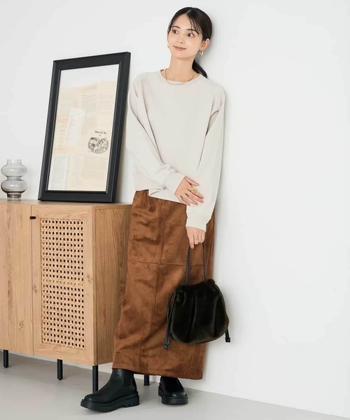 a.v.v（アーヴェヴェ）の「ラメ裏起毛タックスリーブスウェット（スウェット・レディース・グレー系その他/グレー・36/40/38）」の10枚目の写真