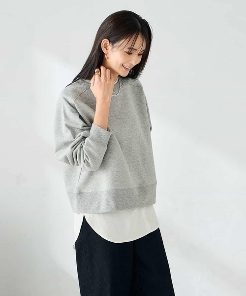 a.v.v（アーヴェヴェ）の「ラメ裏起毛タックスリーブスウェット（スウェット・レディース・グレー系その他/グレー・36/40/38）」の11枚目の写真