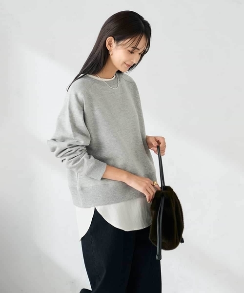 a.v.v（アーヴェヴェ）の「ラメ裏起毛タックスリーブスウェット（スウェット・レディース・グレー系その他/グレー・36/40/38）」の13枚目の写真