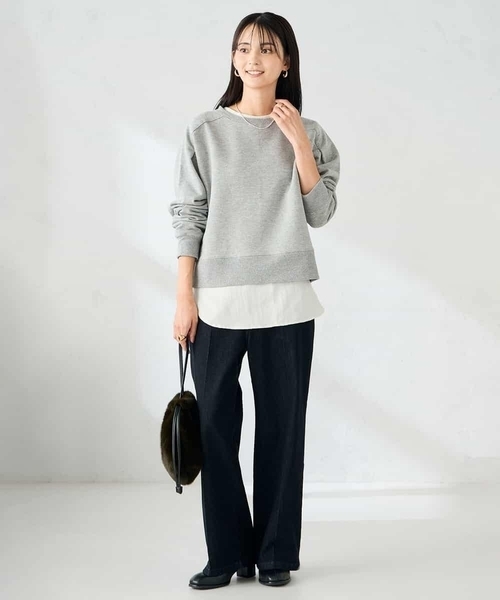 a.v.v（アーヴェヴェ）の「ラメ裏起毛タックスリーブスウェット（スウェット・レディース・グレー系その他/グレー・36/40/38）」の16枚目の写真