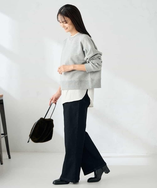 a.v.v（アーヴェヴェ）の「ラメ裏起毛タックスリーブスウェット（スウェット・レディース・グレー系その他/グレー・36/40/38）」の19枚目の写真