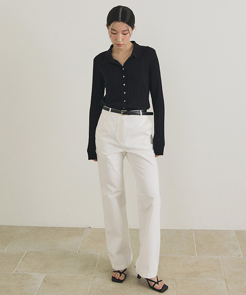 LINGSEOUL(リングソウル)の「button classic cotton pants-ivory(その他パンツ・レディース・その他・SMALL/MEDIUM)」の7枚目の写真