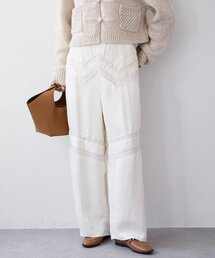 RIVE DROITE | 【à Nice （ア ・ニース）】ピンタックレースパンツ(その他パンツ)