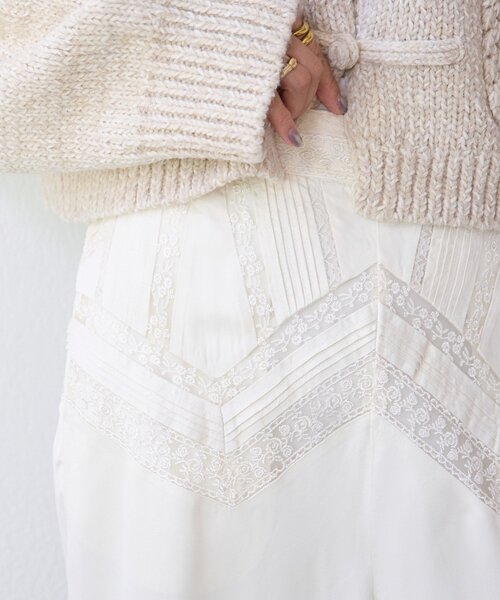 RIVE DROITE（リヴドロワ）の「【à Nice （ア ・ニース）】ピンタックレースパンツ（その他パンツ・レディース・ブラック/アイボリー・38/36）」の9枚目の写真