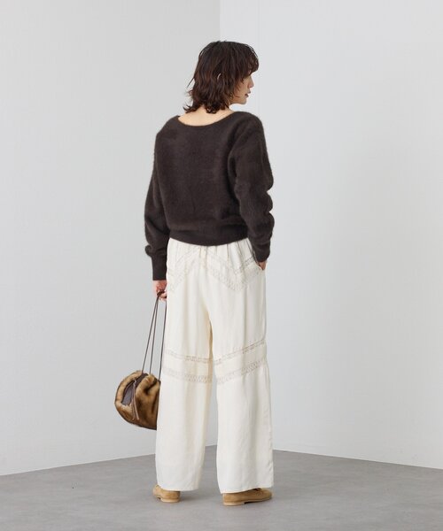 RIVE DROITE（リヴドロワ）の「【à Nice （ア ・ニース）】ピンタックレースパンツ（その他パンツ・レディース・ブラック/アイボリー・38/36）」の13枚目の写真