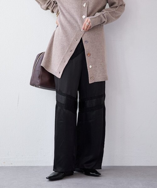 RIVE DROITE（リヴドロワ）の「【à Nice （ア ・ニース）】ピンタックレースパンツ（その他パンツ・レディース・ブラック/アイボリー・38/36）」の19枚目の写真