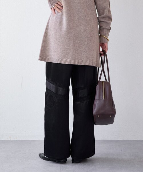 RIVE DROITE（リヴドロワ）の「【à Nice （ア ・ニース）】ピンタックレースパンツ（その他パンツ・レディース・ブラック/アイボリー・38/36）」の21枚目の写真