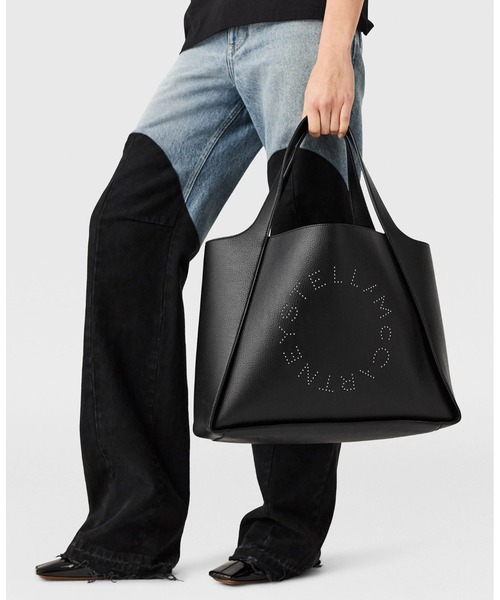 新品未使用 ステラマッカートニー スタッズ ロゴ ラージ トートバッグ Logo Large Studded Tote Bag / ロゴ ラージ スタッズ トートバッグ