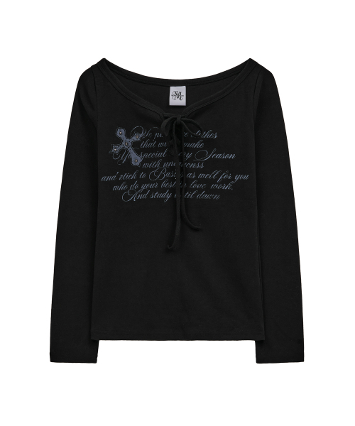 Midnight Move（ミッドナイトムーブ）の「cr starp t (black)（Tシャツ/カットソー・レディース・その他・FREE）」の2枚目の写真