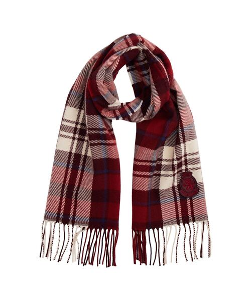 TOMMY HILFIGER（トミーヒルフィガー）の「クレストチェックマフラー（マフラー・メンズ・ネイビー/レッド・FREE）」の2枚目の写真