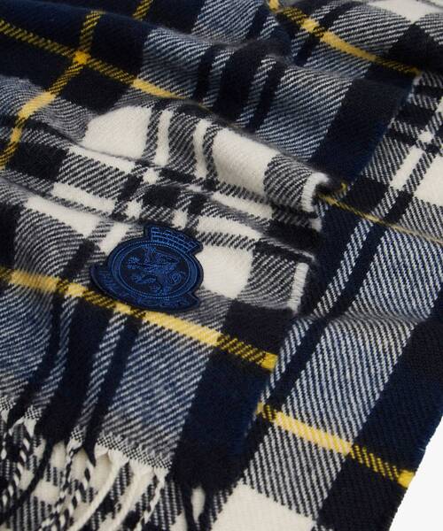 TOMMY HILFIGER（トミーヒルフィガー）の「クレストチェックマフラー（マフラー・メンズ・ネイビー/レッド・FREE）」の3枚目の写真