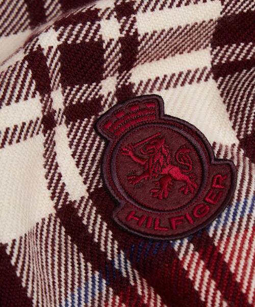 TOMMY HILFIGER（トミーヒルフィガー）の「クレストチェックマフラー（マフラー・メンズ・ネイビー/レッド・FREE）」の6枚目の写真