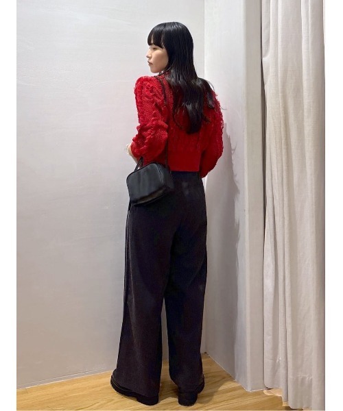 STYLEMIXER(スタイルミキサー)の「【人気】チュールフリルニットカーデ(カーディガン/ボレロ・レディース・ブラウン/レッド/アイボリー・FREE)」の20枚目の写真