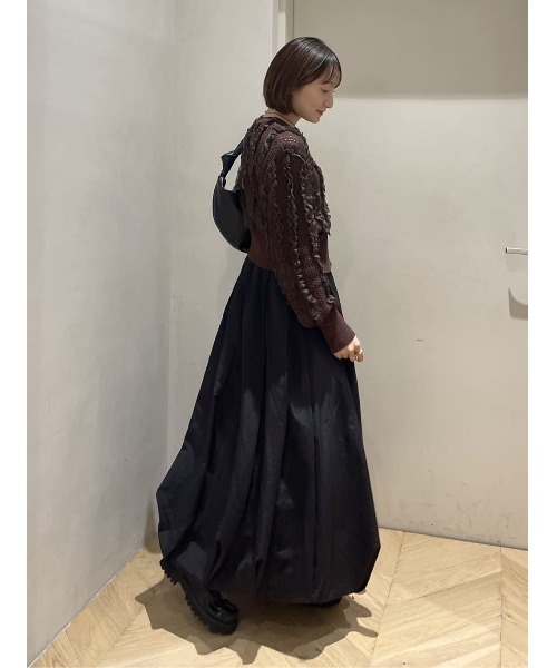 STYLEMIXER(スタイルミキサー)の「【人気】チュールフリルニットカーデ(カーディガン/ボレロ・レディース・ブラウン/レッド/アイボリー・FREE)」の13枚目の写真