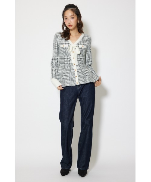 セール】2WAYペプラムジャガードニットカーディガントップス 秋服 冬服