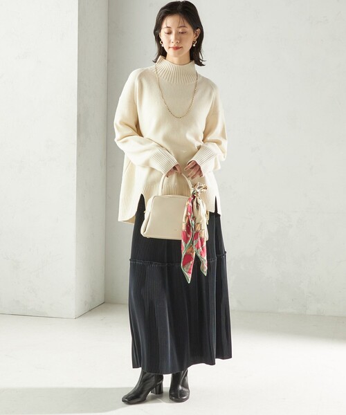 手洗い可能〉サテン プリーツ ティアード スカート（スカート）｜SHIPS