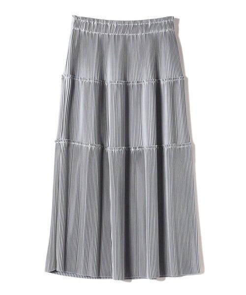 手洗い可能〉サテン プリーツ ティアード スカート（スカート）｜SHIPS