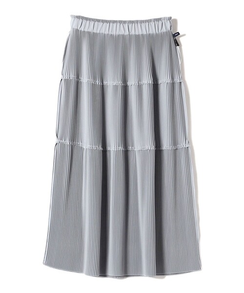 手洗い可能〉サテン プリーツ ティアード スカート（スカート）｜SHIPS