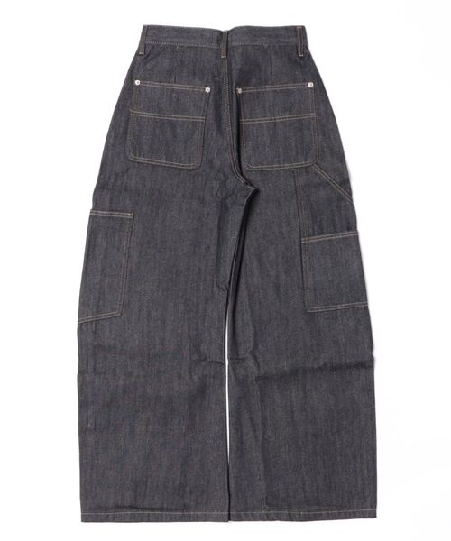 セール】リジットデニム ダブルニー バレルレッグパンツ / Rigid Denim