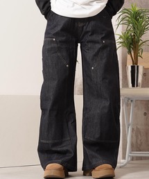1111clothing（ワンフォークロージング）の「リジットデニム ダブルニー バレルレッグパンツ / Rigid Denim Double Knee Barrel Leg Pants（デニムパンツ）」