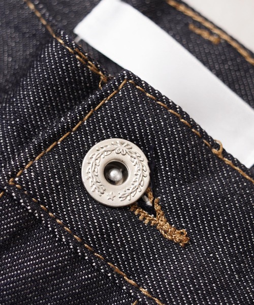 1111clothing(ワンフォークロージング)の「リジットデニム ダブルニー バレルレッグパンツ / Rigid Denim Double Knee Barrel Leg Pants(デニムパンツ・メンズ・インディゴブルー・M/L/XL)」の15枚目の写真