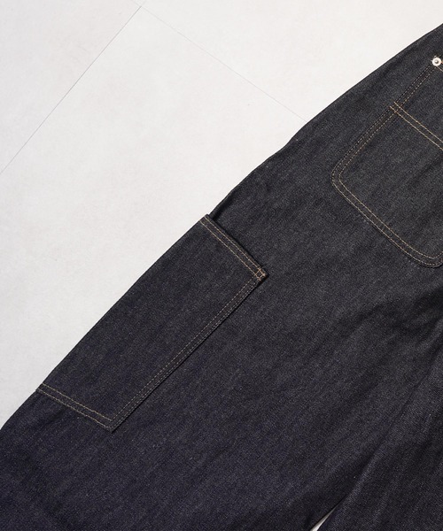 1111clothing(ワンフォークロージング)の「リジットデニム ダブルニー バレルレッグパンツ / Rigid Denim Double Knee Barrel Leg Pants(デニムパンツ・メンズ・インディゴブルー・M/L/XL)」の19枚目の写真