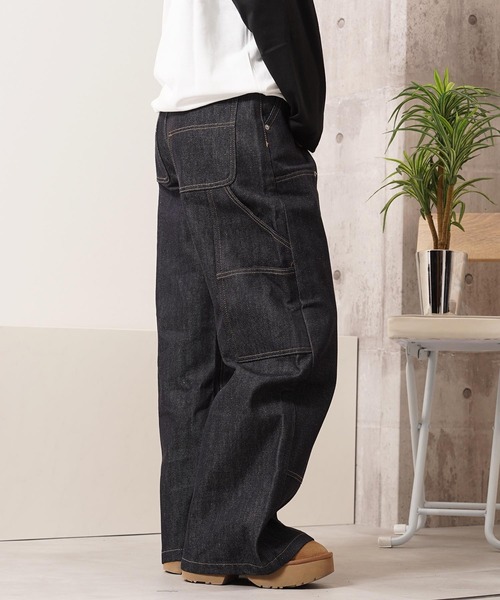 専用　　リジット　デニム　ダブルニー セール】リジットデニム ダブルニー バレルレッグパンツ / Rigid Denim